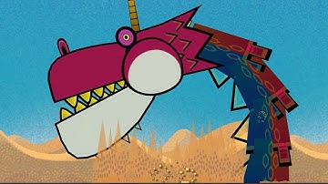 Super Paper Mario 4K - Walkthrough - Chapter 1-4: Monster of the Ruins (Fracktail Boss Battle)