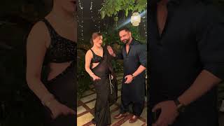 #ShefaliJariwala with husband #ParagTyagi at sangeet party of Arti Singh.