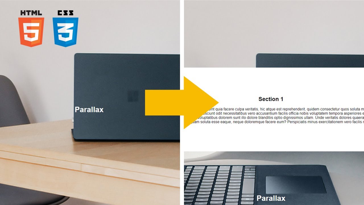 ทำ Parallax website ที่สวยงามแบบง่ายๆ ด้วย CSS | Easy website with ...