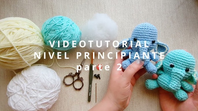 MUÑECOS AMIGURUMIS para PRINCIPIANTES paso a paso ELEFANTE - Amigurumi  LLAVERO a crochet - P1/2 