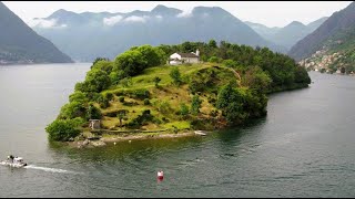 Best Destinations Lake Como  Isola Comacina  Lagio di Como  Drone 4K Footage