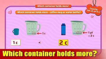 G3 - Module 23b - Exercise 2 - Which container holds more | Appu Series | Grade 3 Math Learning
