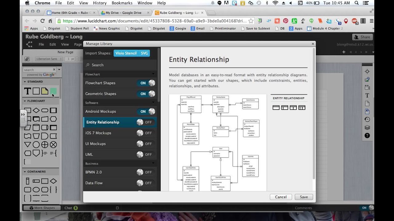 Lucid Chart ~ Basic components & beginning your design - YouTube