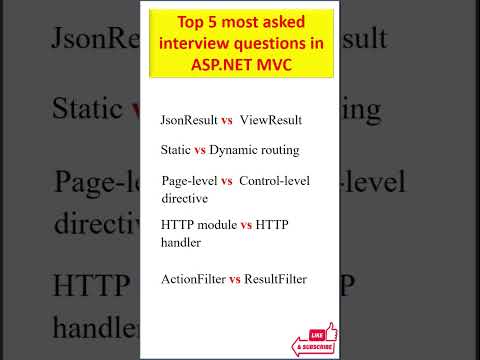 ASP.NET MVC interview questions