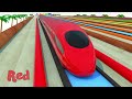 Colors for kids to Learn with Bullet Train - Color Soccer Balls | Color Water Sliders | Super Games