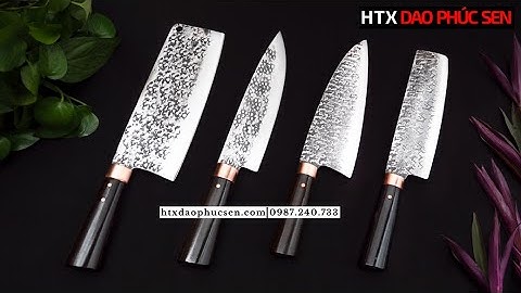 Bộ Dao 4 Món Cán Mun - Hàng Chuẩn Của HTX Dao Phúc Sen