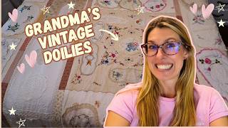 I turned my Grandma's Embroidered Linen Doilies into a Quilt