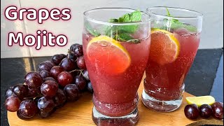 Red Grape Mojito Recipe Refreshing Summer drink | Grape mojito at home | Summer special Grape Mojito