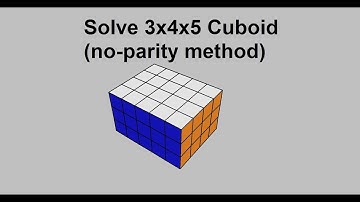 Solve 3x4x5 cuboid (no-parity method)  / Сборка кубоида 3х4х5