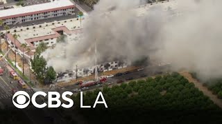 Crews in Riverside battle large apartment complex fire