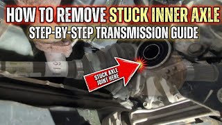 How to remove the inner CV axle that is stuck to the transmission (no power tools)