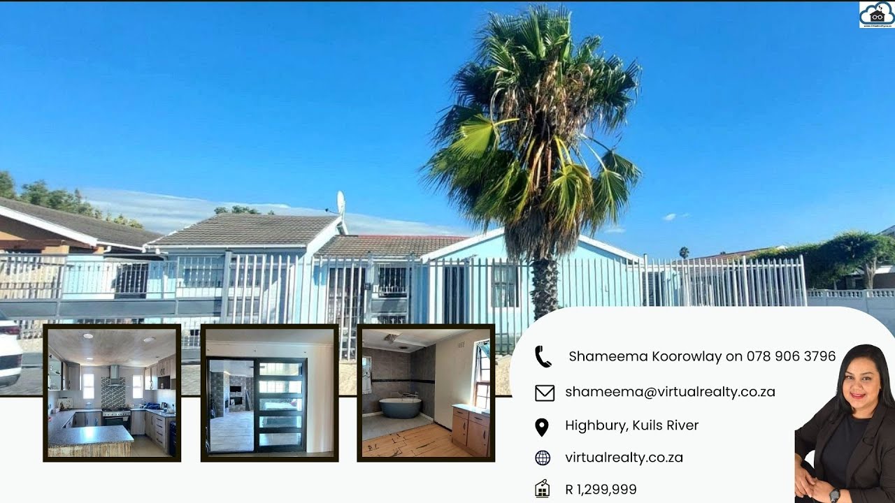 R 1,299,999 House For Sale in Highbury, Kuils River YouTube