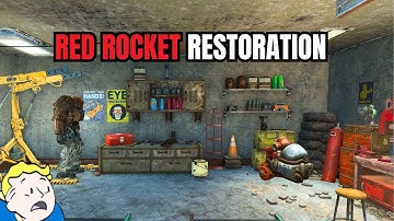 Red Rocket Truck Stop Restoration Tour - Fallout 4 (NO MODS)