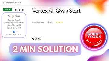 Vertex AI: Qwik Start  | #GSP917 | #studyjam #shorttrick #arcade
