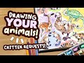 Drawing your critter requests  watercolour sketchbook session