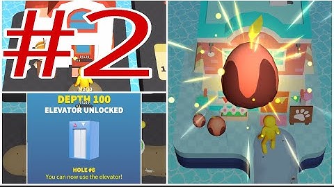 Dig Deep - Gameplay Walkthrough Part 2 Tutorial Hole #2 Elevator Unlocked (iOS,Android) #2