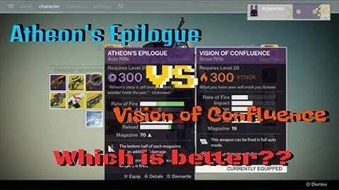 Destiny: Best Weapon for Oracles?? Atheon Epilogue vs Vision of Confluence! Vault of Glass Hard Mode