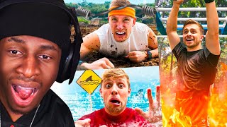 TOBI REACTS TO World's HARDEST Obstacle Course! ft. W2S & Chrismd