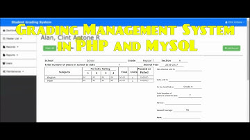 Grading Management System in PHP #php #mysql #programming