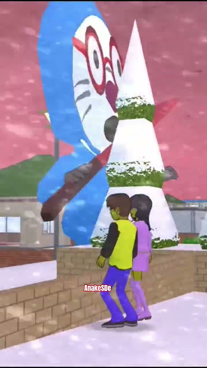 NobiYuta & ShizuMio dikejar Crazy Doraemon di Sakura school simulator #short #trending #horror 07