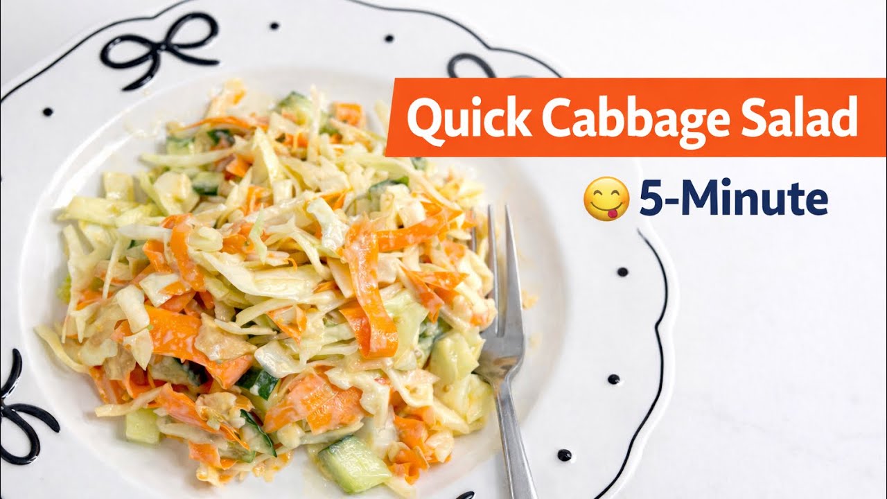 Healthy Cabbage Salad for Weight Loss | High Fiber & Ready in 5 Minutes