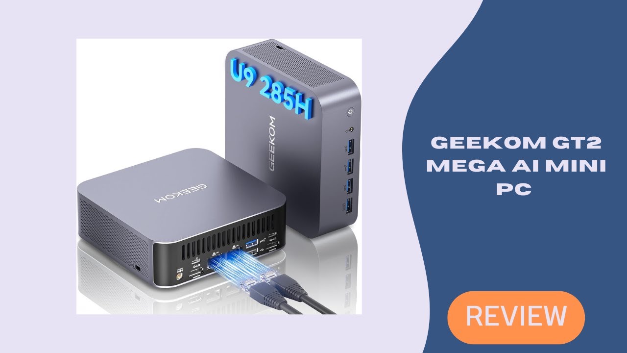 Mini PC GEEKOM GT2 Mega – Intel Core Ultra 9, 32 Go DDR5, 2 To SSD, Windows 11 Pro, AI 99 TOPS, WiFi 7