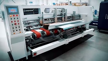 ZH QZD Automatic Folding Gluing Carton Box Gluing Machine  Folder Gluer Machine For Cardboard Box