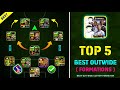 Top 5 Best Formations For Out Wide In eFootball 2025 Mobile || Best Out Wide Custom Formation 🔥😍
