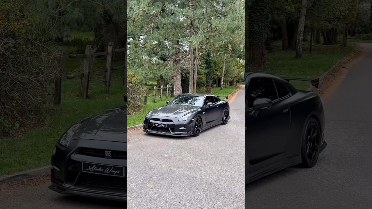 Nissan GTR Wrapped in 3m satin black