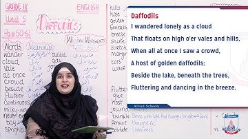 Class 9 - English - Unit 5 - Lecture 54 - The Daffodils - 01 - Allied Schools