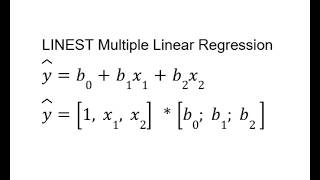 Google Sheets LINEST function multiple linear regression completely explained