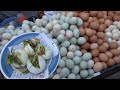 Eating healthy masala egg boiled  bangladeshi street food 