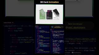 3D Card Animation 🪐 . . . 🤩 Source Code Available in GitHub &amp; Telegram Link in Bio 🔥