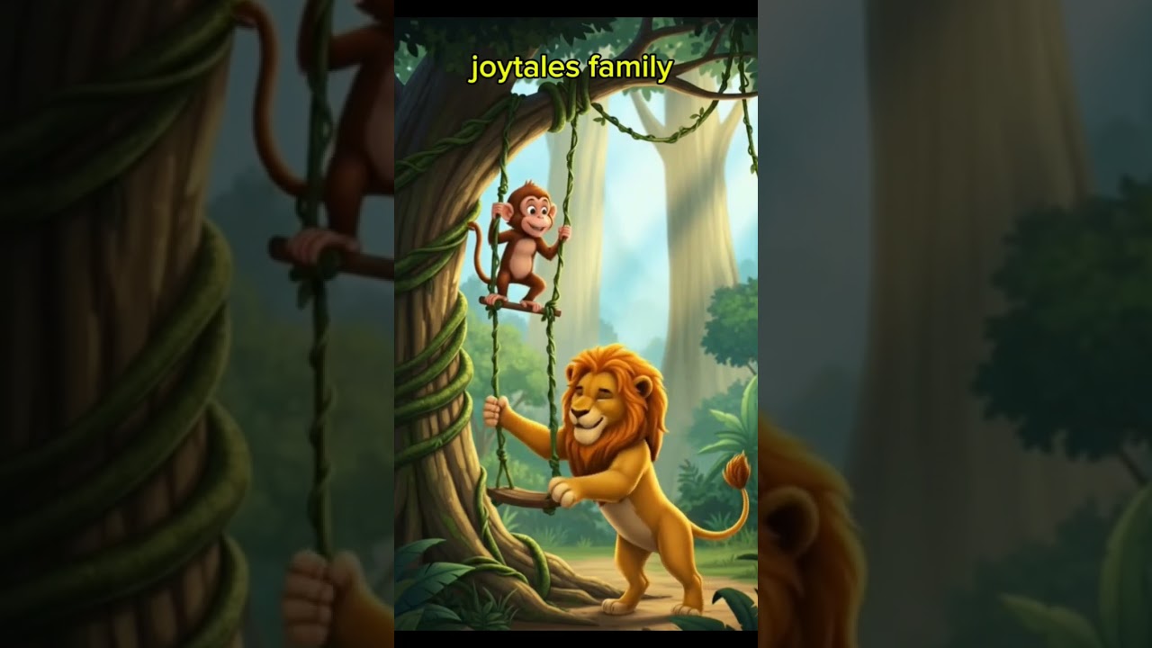 Monkey Sings Loudly in the Jungle - Lion Claps and They Enjoy the Swing | JoyTalesFamily 