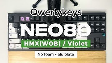 Qwertykeys Neo80 / HMX(WOB) Violet - no foam / alu plate #keyboard #typing #mechanicalkeyboard