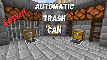 Minecraft: Automatic Trash Can for Minecraft Bedrock 1.21 and Java 1.21.3