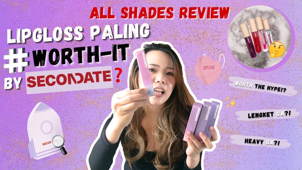 SECONDATE LIP GLOSS TITAN TYRA REVIEW | STARGAZING, MOON RIVER, FROM MARS & CASSIOPEIA FULL SWATCH