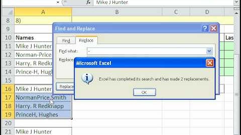Excel Magic Trick 511: Extract First, Middle, Last Names From Bad Data With Extra Characters