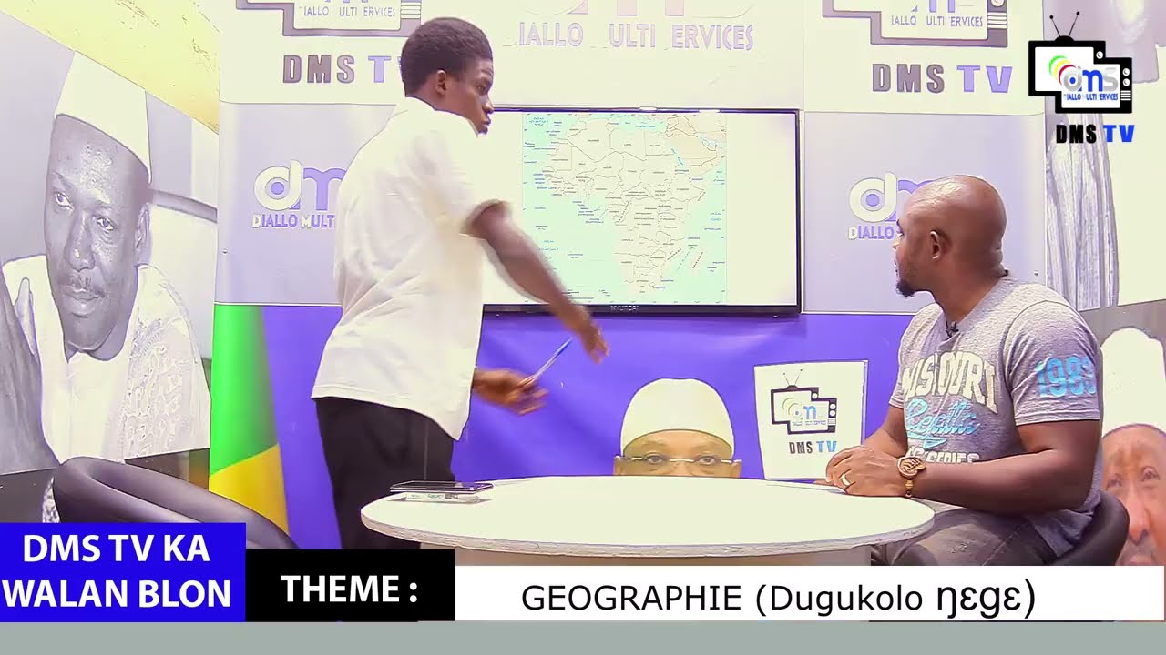 DMS TV KA WALANBLON -Aziz Traoré nous explique la Geographie  (Dugukolo nègè) en Bambara