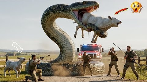 Brave Heroes Saves Helpless Mother Cow from Giant Python Deadly Coils 🐍🐄 