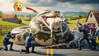 Famous Heroic Rescue Team Saves Helpless Mother Cow from Giant Python Deadly Coils 🐍🐄  Wealth