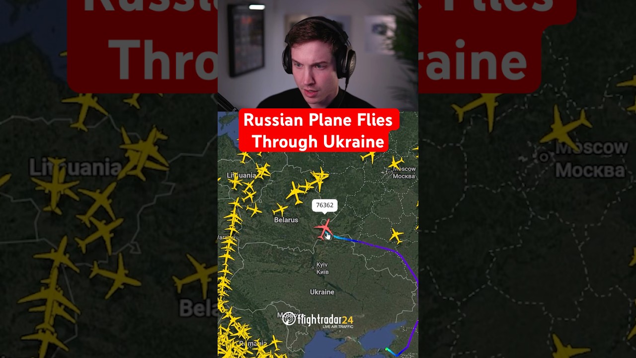 Russian Plane Flies Through Ukraine