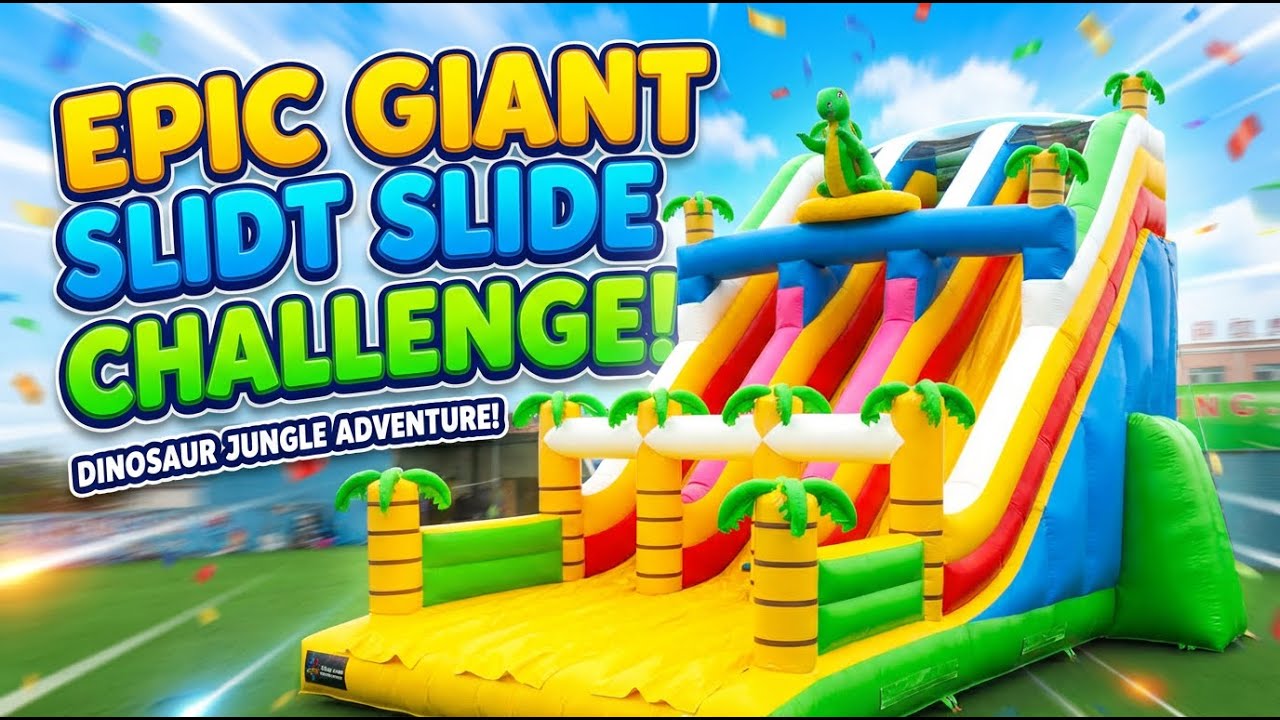 Maximize Event Throughput: Giant Inflatable Dino Slide Factory Direct by Chinee Inflatables T8-7508
