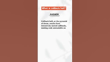 What is Callback Hell? #shorts #ytshorts #codewithchitra