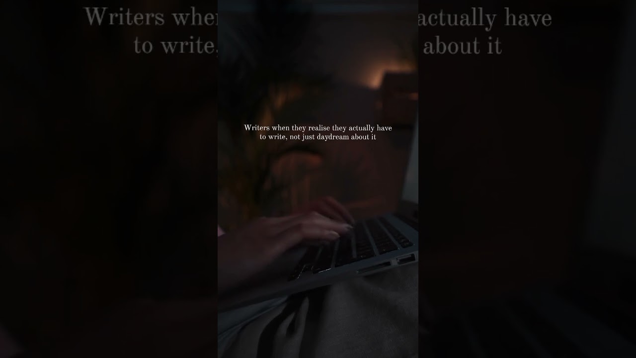 writers who romanticize the writing process until they face the blank page. 