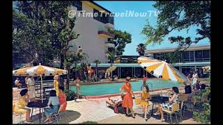 Vintage Langford Hotel Winter Park Florida 1950s Midcentury Modern Retro Swimming Pool Americana