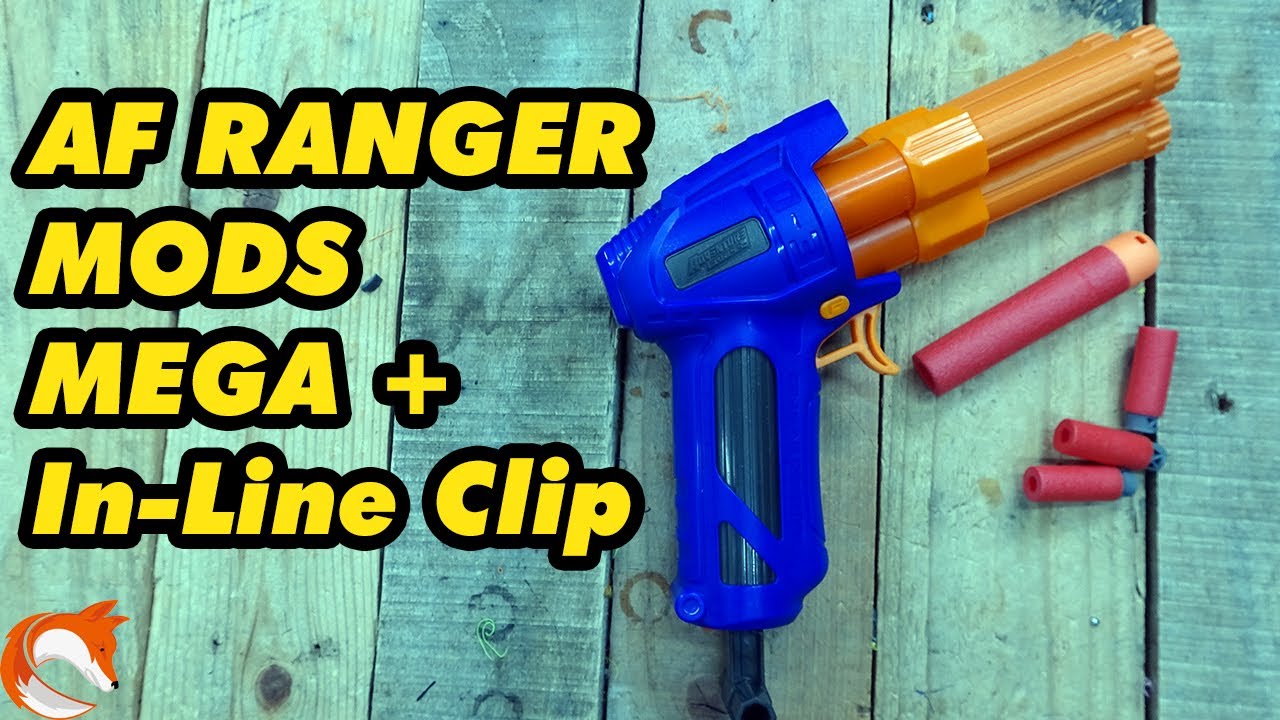 MODS: Adventure Force Ranger InLine Clip + Mega Dart Mods - YouTube