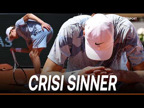 Video Dramma SINNER Serve per il match contro Juan Manuel CERUNDOLO ma si sente male ROLAND GARROS 2026