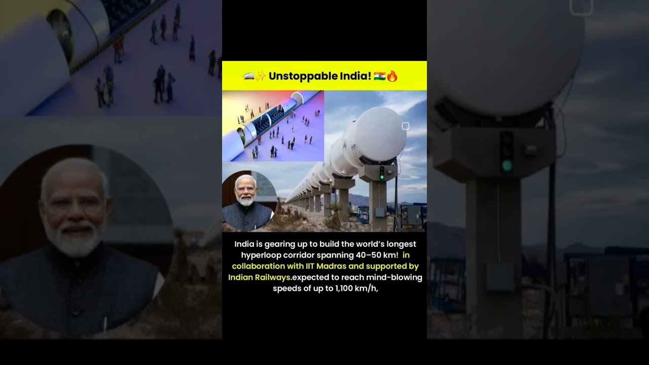 India’s Hyperloop to Hit 1100 km/h! 🚄🔥 