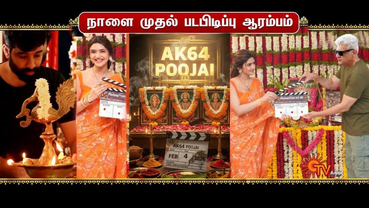 AK64 - Poojai Video | Thala Ajithkumar | Sree Leela | Adhik Ravichandran | Anirudh | Pen Studios |
